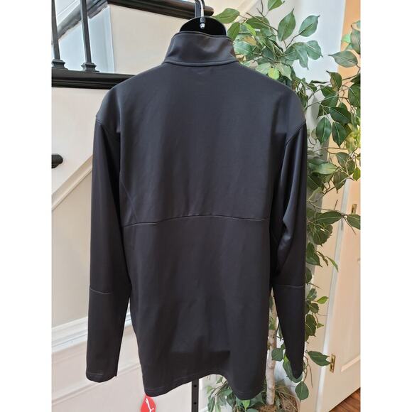 Puma Training 1/4 Zip Jersey Shirt Men's XXL Black Solid Polyester Long Sleeve - Picture 3 of 13